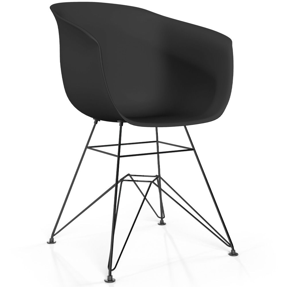 Cadeira de Jantar - Design Escandinavo - Pés Pretos - Polin image 8