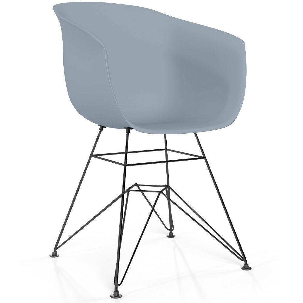 Cadeira de Jantar - Design Escandinavo - Pés Pretos - Polin image 8