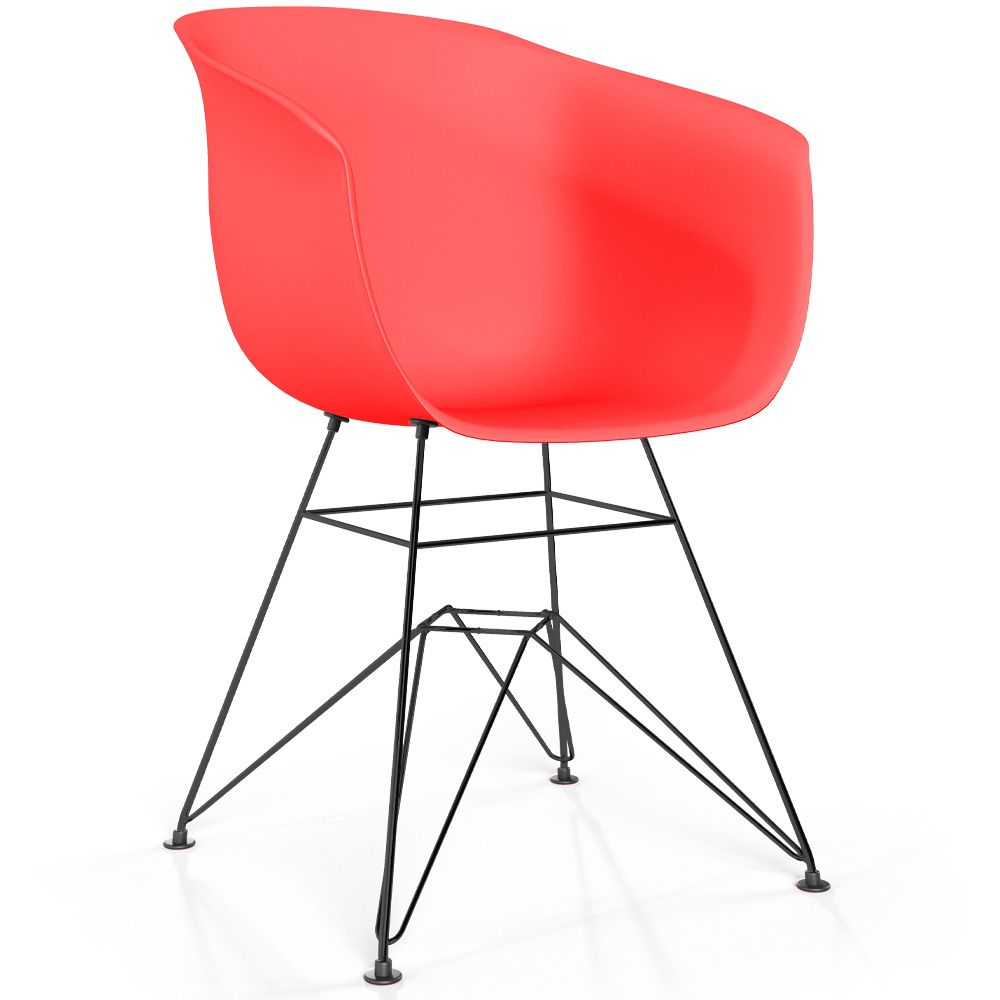 Cadeira de Jantar - Design Escandinavo - Pés Pretos - Polin image 8