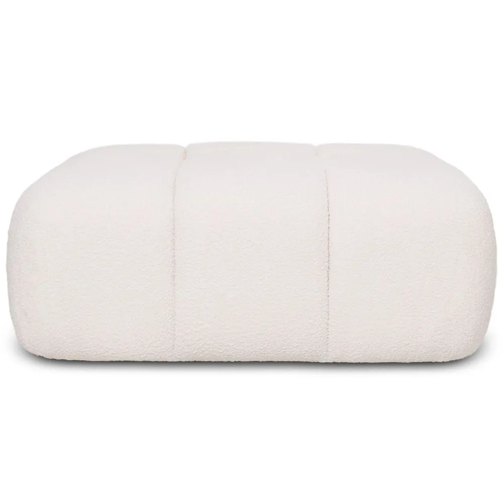 Pufe Modular Estofado Em Tecido Bouclé - Design Moderno – Compatível Com O Sofá Modular Bianca image 8