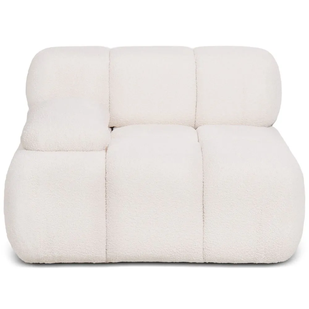 Poltrona De Canto Direito - Estofada Em Tecido Bouclé - Compatível Com Sofá Modular Bianca image 8