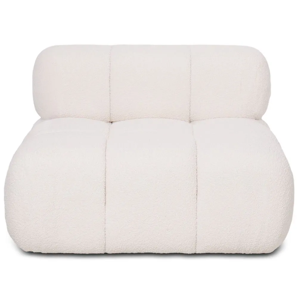 Poltrona Estofada Em Tecido Bouclé - Compatível Com Sofá Modular Bianca image 8