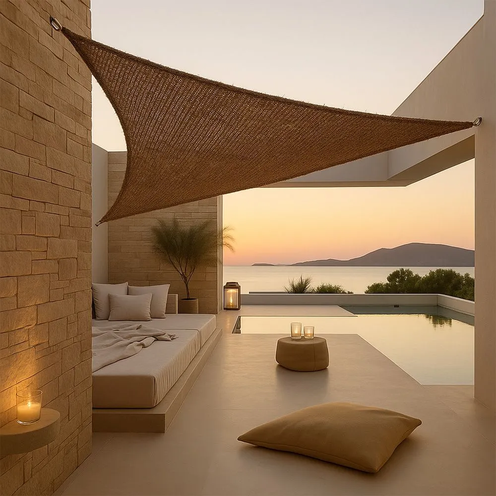 Toldo fibra de coco 2x2x2M - vela de sombra 100 % natural image 8