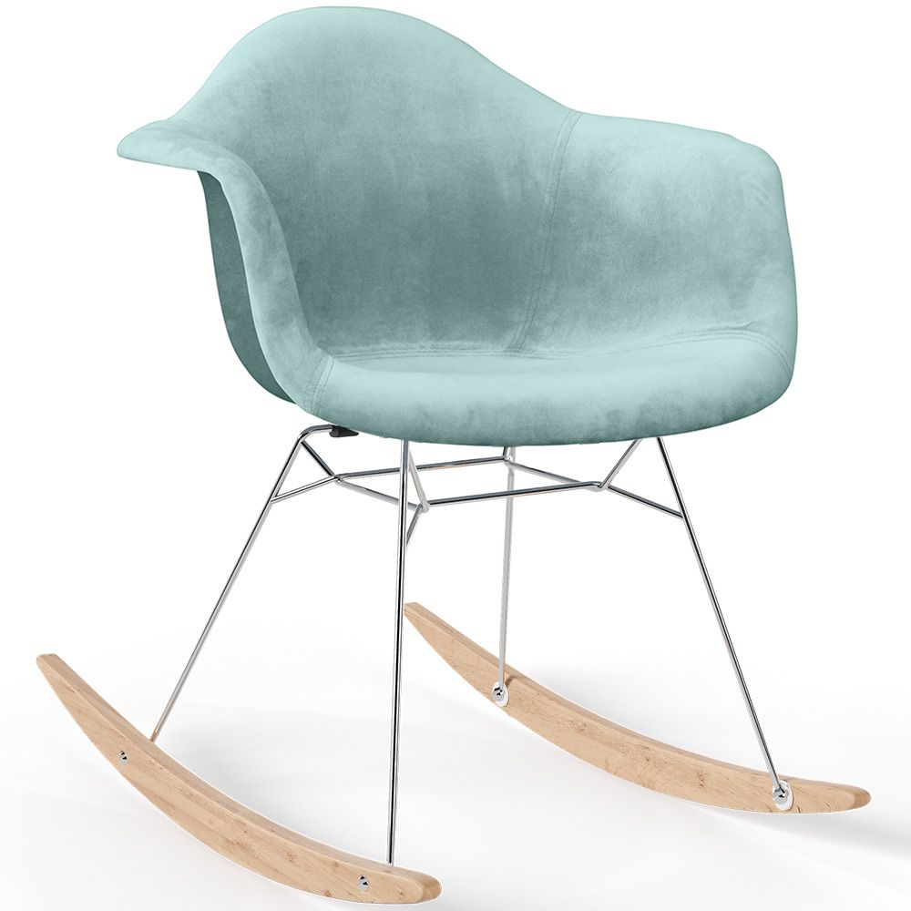 Cadeira de Balanço Tecido Estofado Moderno – Estilo Nórdico - Nordika image 8