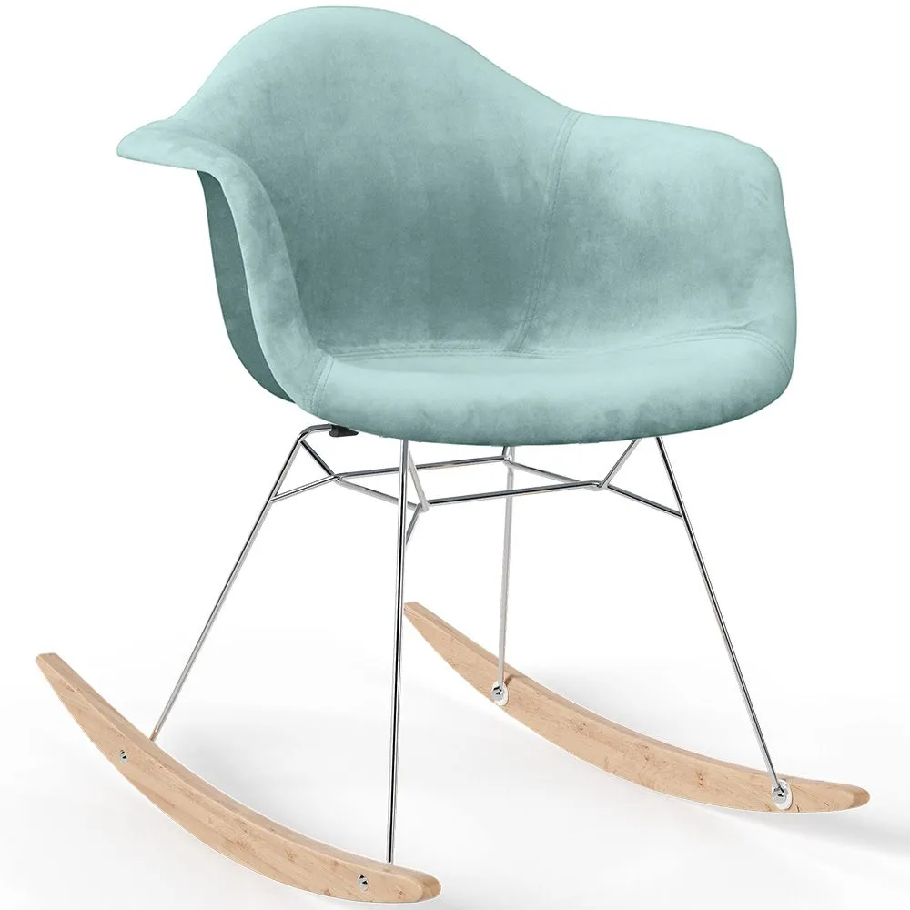 Cadeira de Balanço Tecido Estofado Moderno – Estilo Nórdico - Nordika image 8
