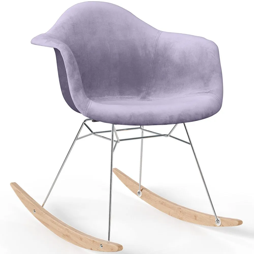 Cadeira de Balanço Tecido Estofado Moderno – Estilo Nórdico - Nordika image 8