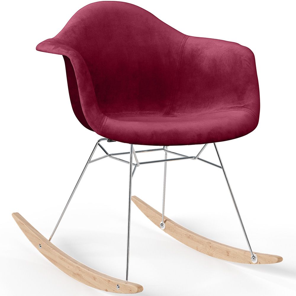 Cadeira de Balanço Tecido Estofado Moderno – Estilo Nórdico - Nordika image 8