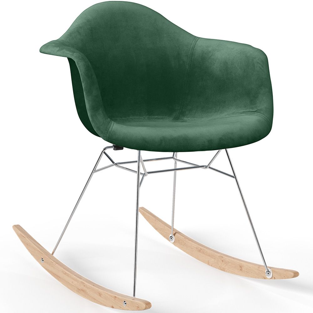 Cadeira de Balanço Tecido Estofado Moderno – Estilo Nórdico - Nordika image 8