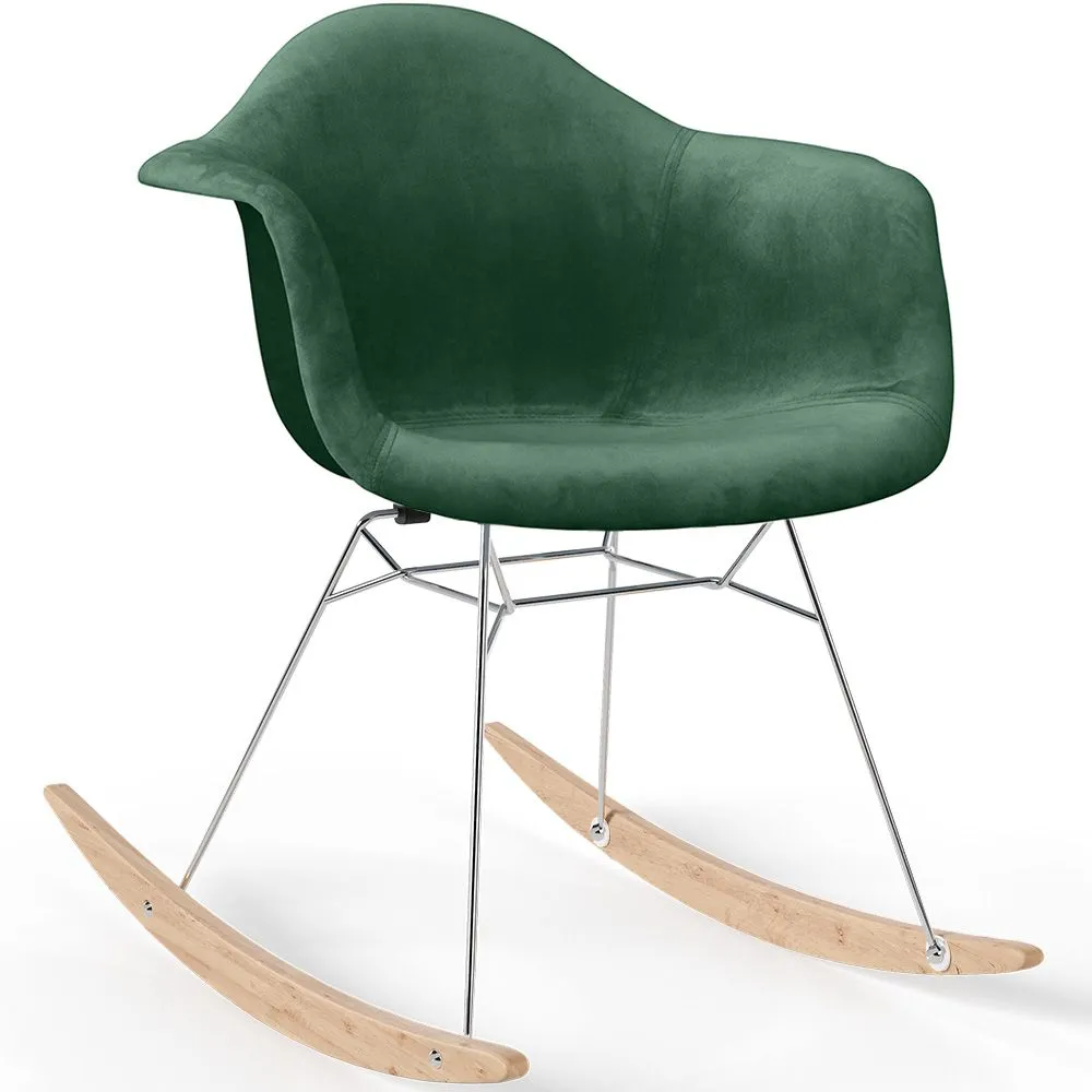 Cadeira de Balanço Tecido Estofado Moderno – Estilo Nórdico - Nordika image 8