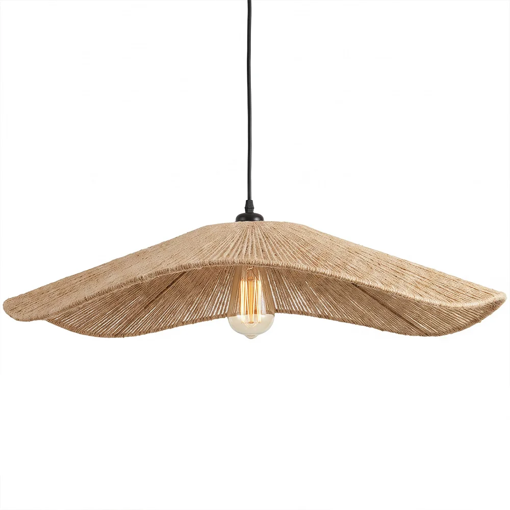 Luminária Pendente Corda Natural Estilo Boho – Design Moderno Artesanal - Yer image 8