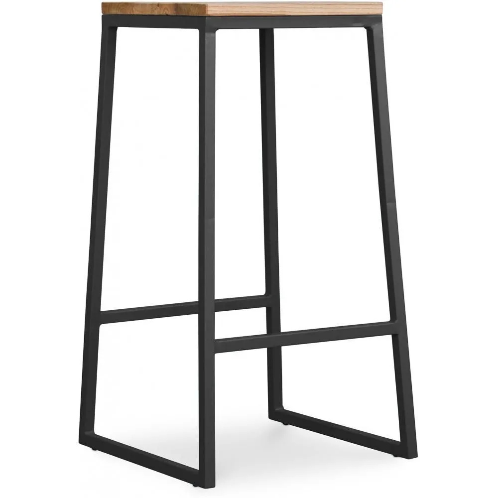 Banqueta com encosto - Madeira e Metal - 76cm - Big Boy image 8