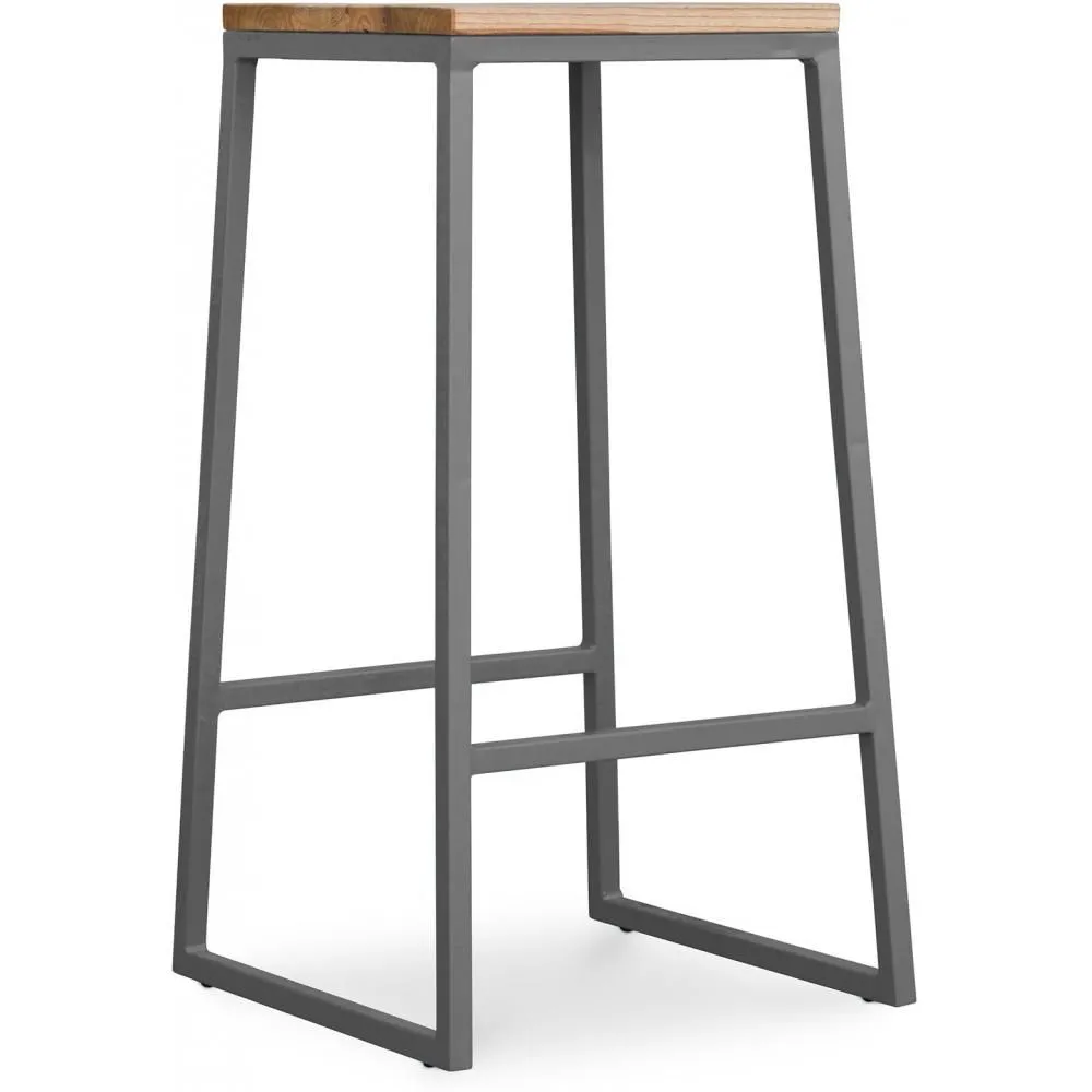 Banqueta com encosto - Madeira e Metal - 76cm - Big Boy image 8