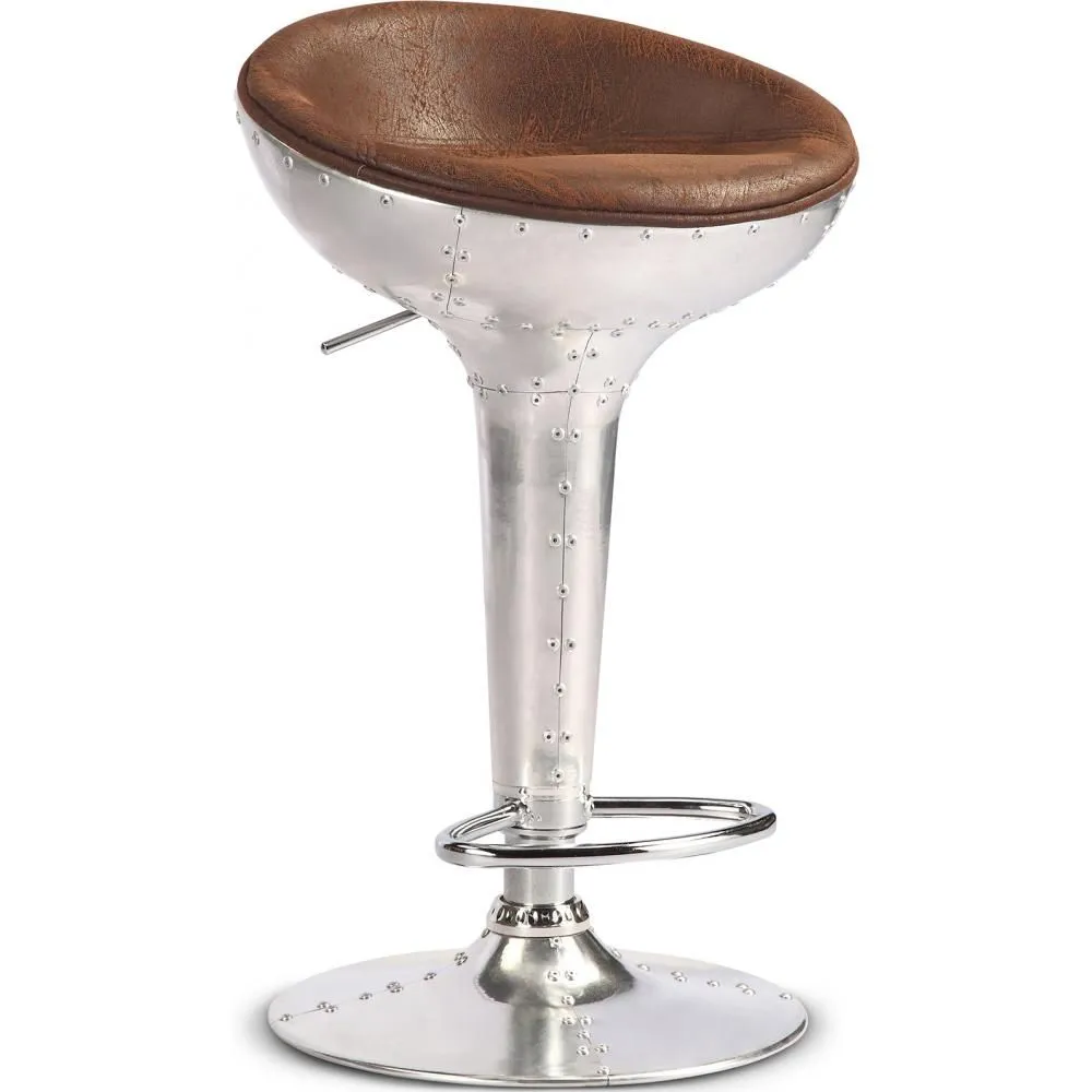 Banco redondo em metal - Estilo Aviador - 70cm - Aviator image 8