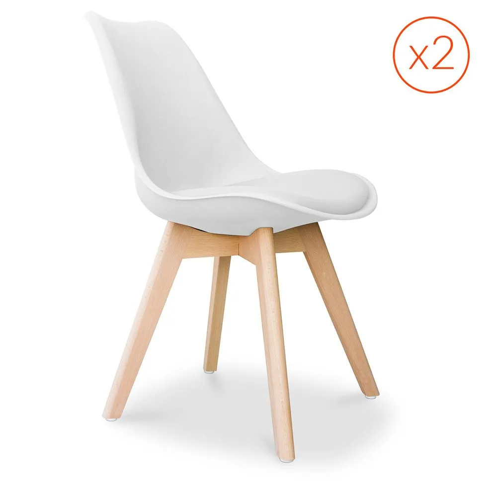 Lote de 2 Cadeiras Denisse com almofada Design Escandinavo - Mate image 8