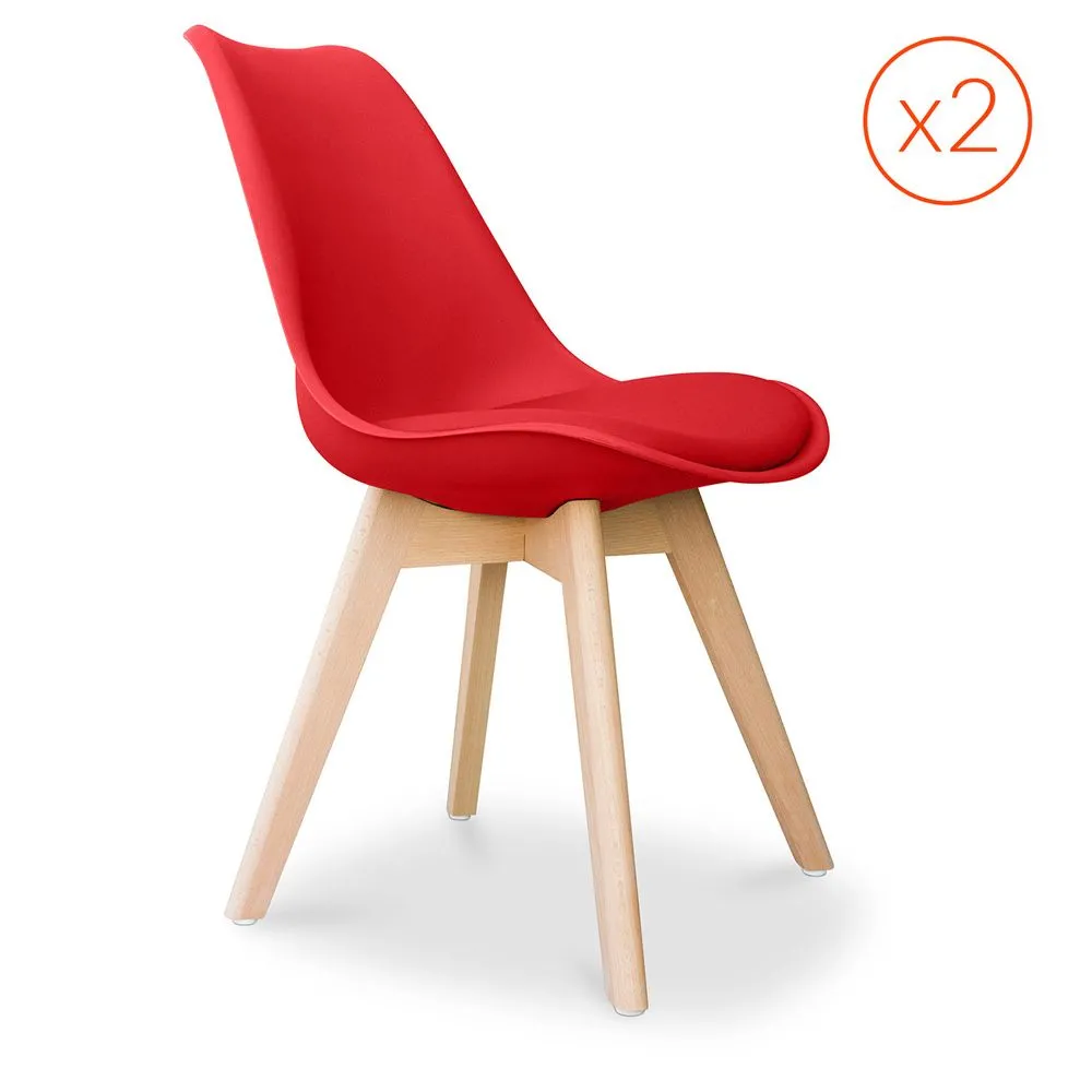 Lote de 2 Cadeiras Denisse com almofada Design Escandinavo - Mate image 8