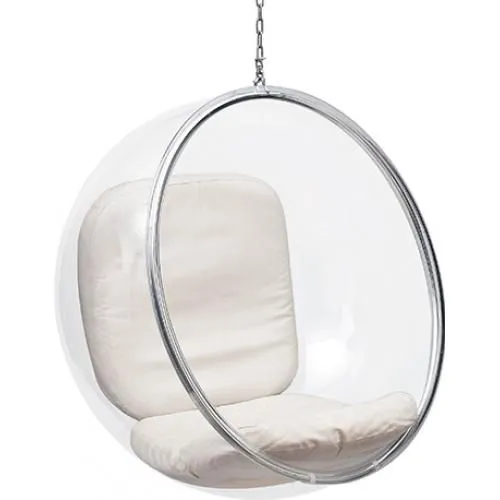 Poltrona suspensa de design - Estofamento em couro sintético - Popi image 8