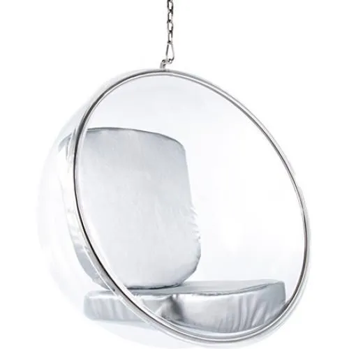Poltrona suspensa de design - Estofamento em couro sintético - Popi image 8