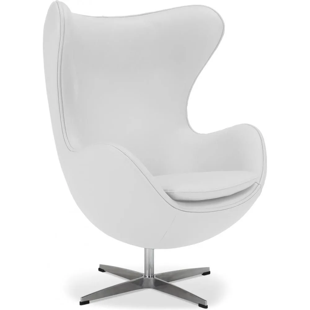 Poltrona com braços - Estofamento em couro - Design em forma de ovo - Brave image 8