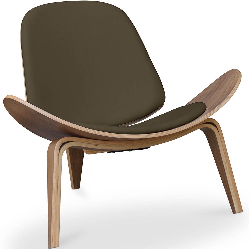 Poltrona de design - Poltrona escandinava - Estofamento em couro sintético - Lucy image 8