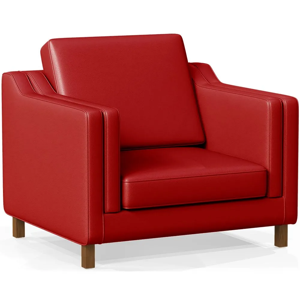  Poltrona com braços - Estofada em Couro - Mattathais image 8