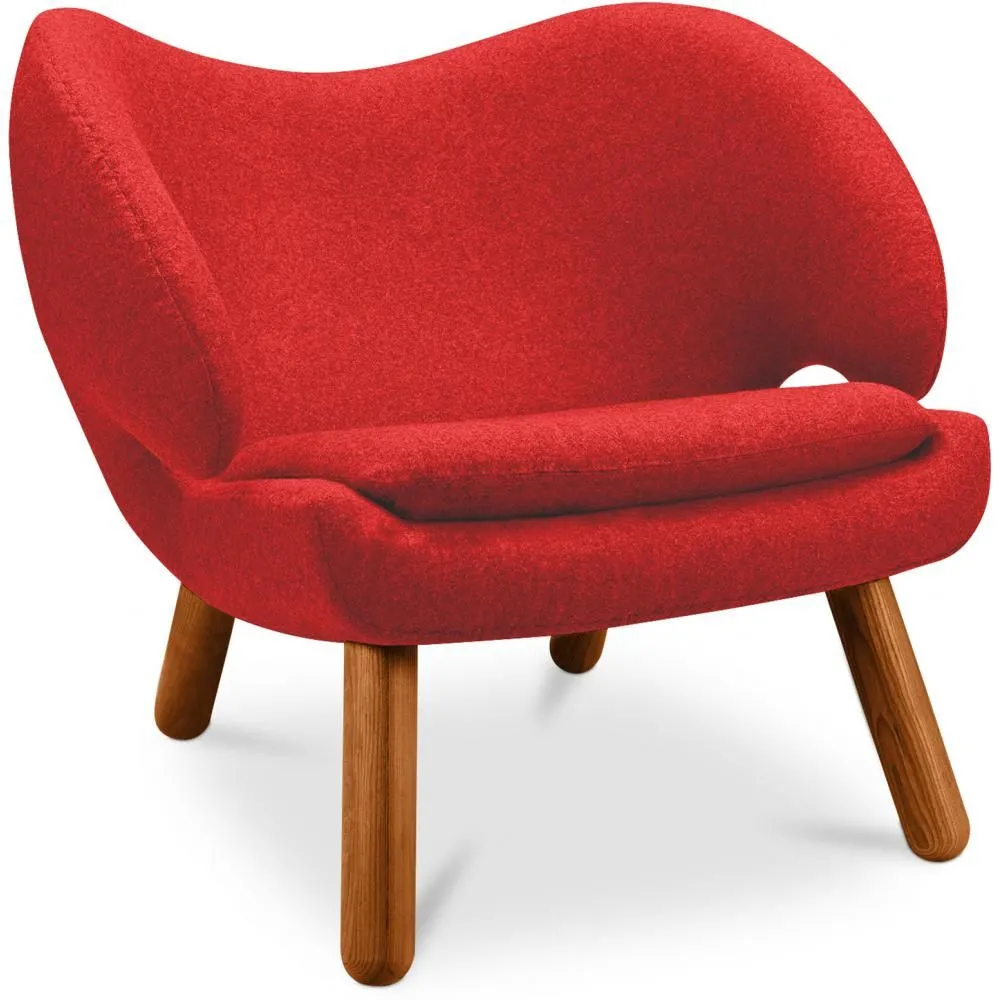 Poltrona Estofada em Tecido - Design Escandinavo - Pelitano image 8