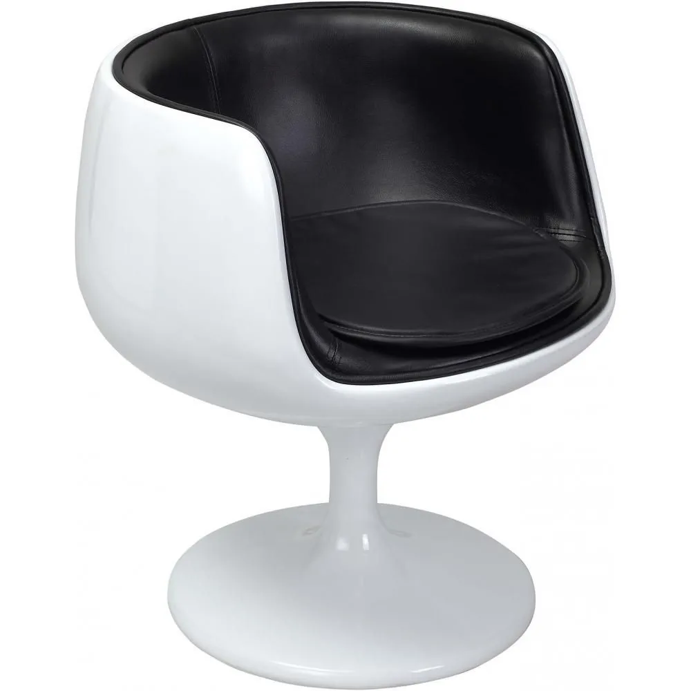 Cadeira Lounge - Cadeira de design branca - Estofada em couro - Genebra image 8