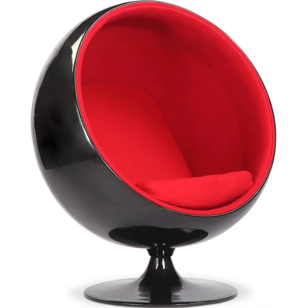 Poltrona de Design Esférica - Estofada em Tecido - Baller image 8