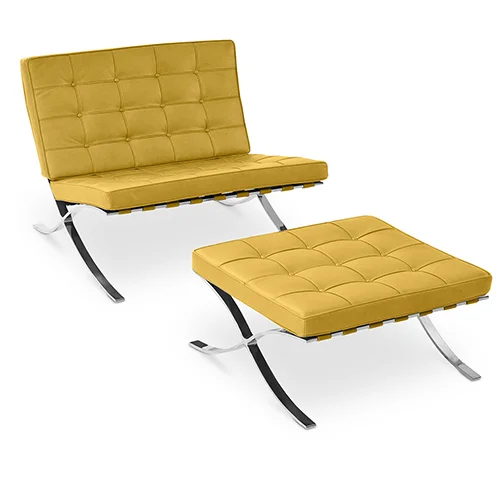 Poltrona de Design com Descanso de Pés - Estofado em Couro Sintético - Town image 8