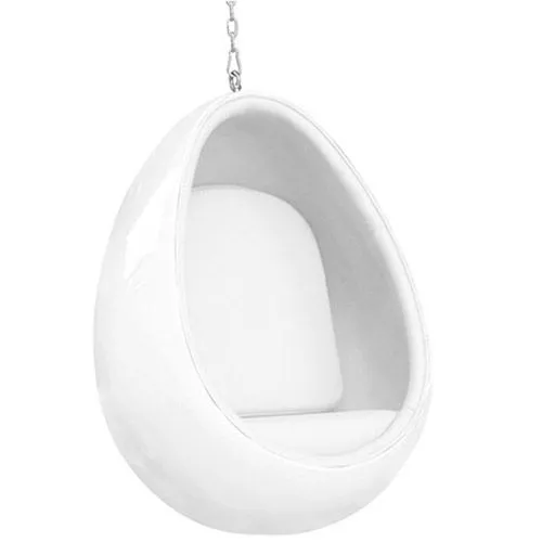 Poltrona de Design em forma de Ovo Suspensa - Estofada em Tecido - Eny image 8