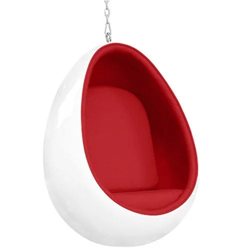 Poltrona de Design em forma de Ovo Suspensa - Estofada em Tecido - Eny image 8