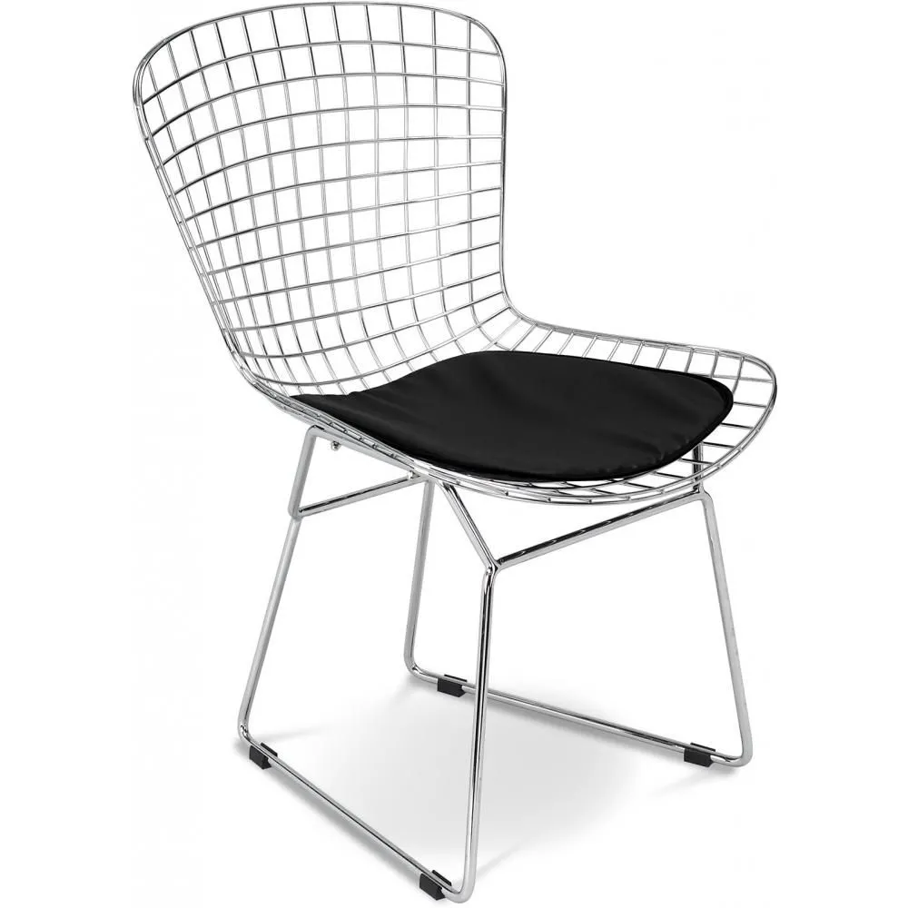 Cadeira de Jantar em Aço - Design em Grelha - Lived image 8