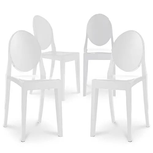 Pack de 4 Cadeiras de Jantar Transparentes - Victoria Queen image 8