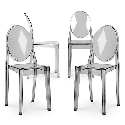 Pack de 4 Cadeiras de Jantar Transparentes - Victoria Queen image 8