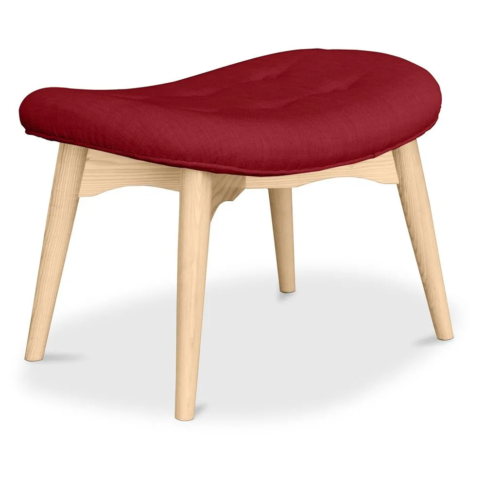 Otomano estofado em linho - Design escandinavo - Madeira - Kontor image 8