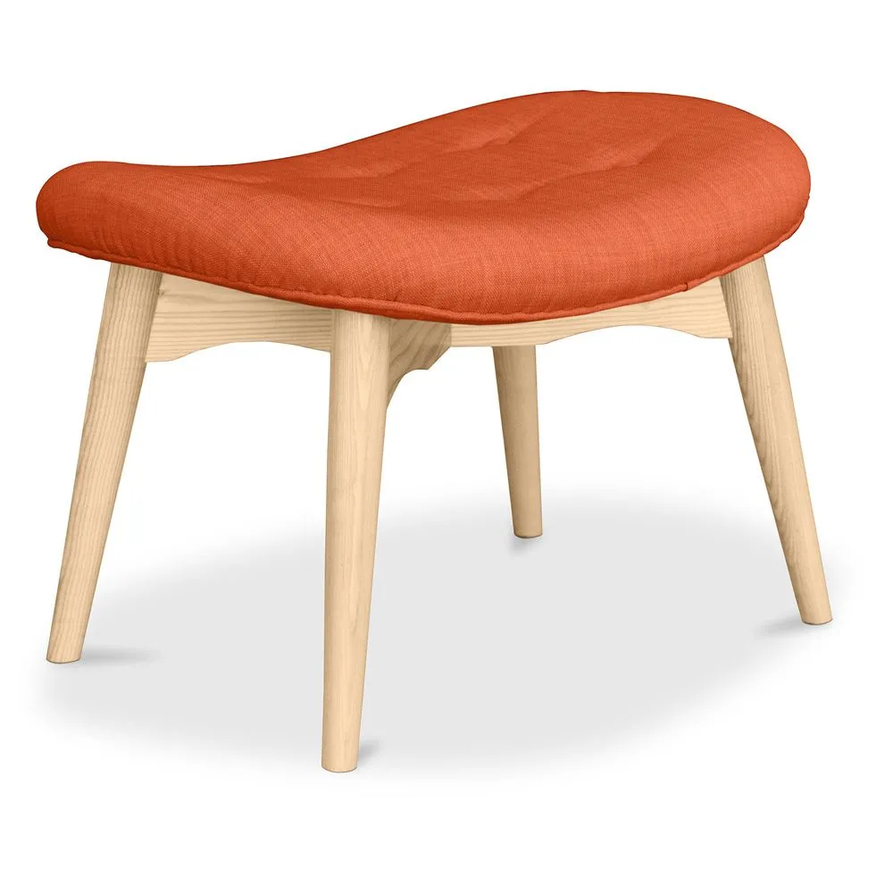 Otomano estofado em linho - Design escandinavo - Madeira - Kontor image 8