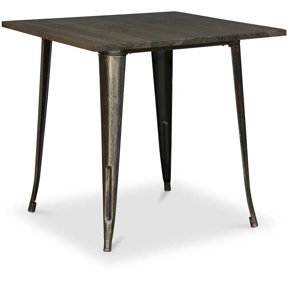 Mesa de jantar quadrada - Design industrial - Madeira e metal - Stylix  image 8