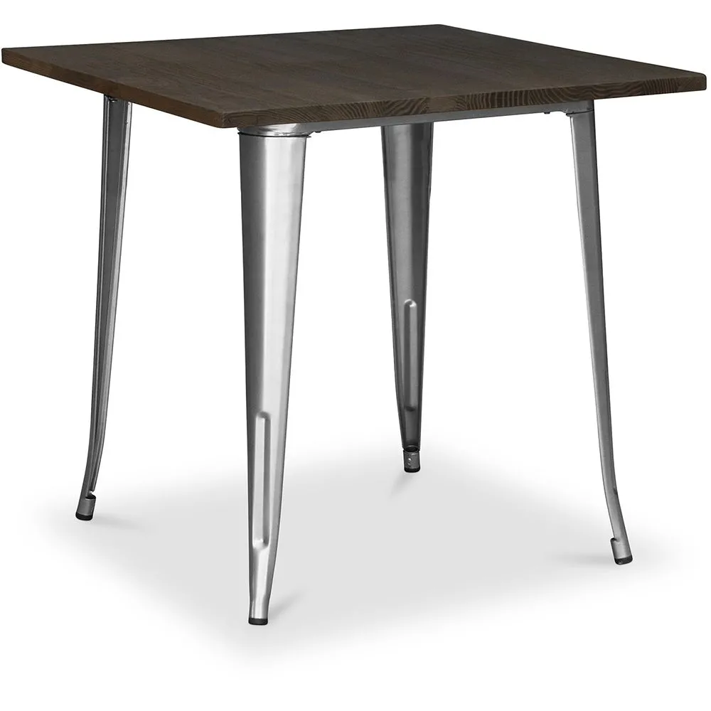 Mesa de jantar quadrada - Design industrial - Madeira e metal - Stylix  image 8
