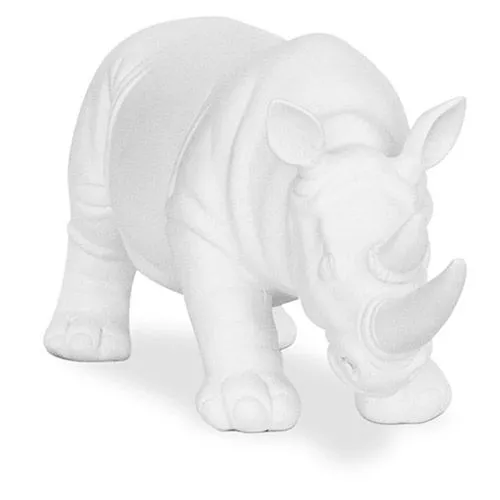  Figura Decorativa Rinoceronte - Branco Fosco - Rhyn image 8