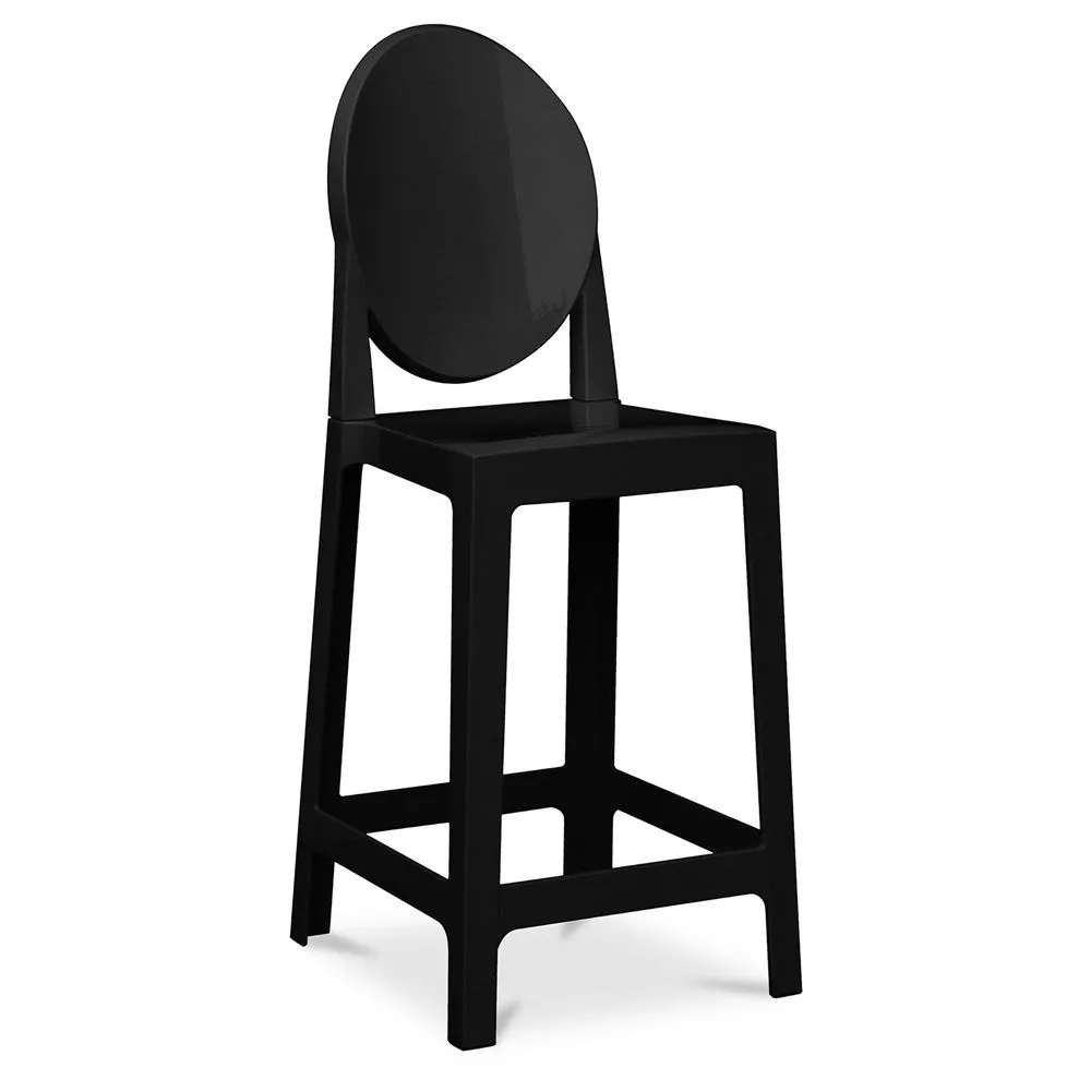 Banco Bar com Encosto - Design Transparente - 65cm - Victoria Queen image 8