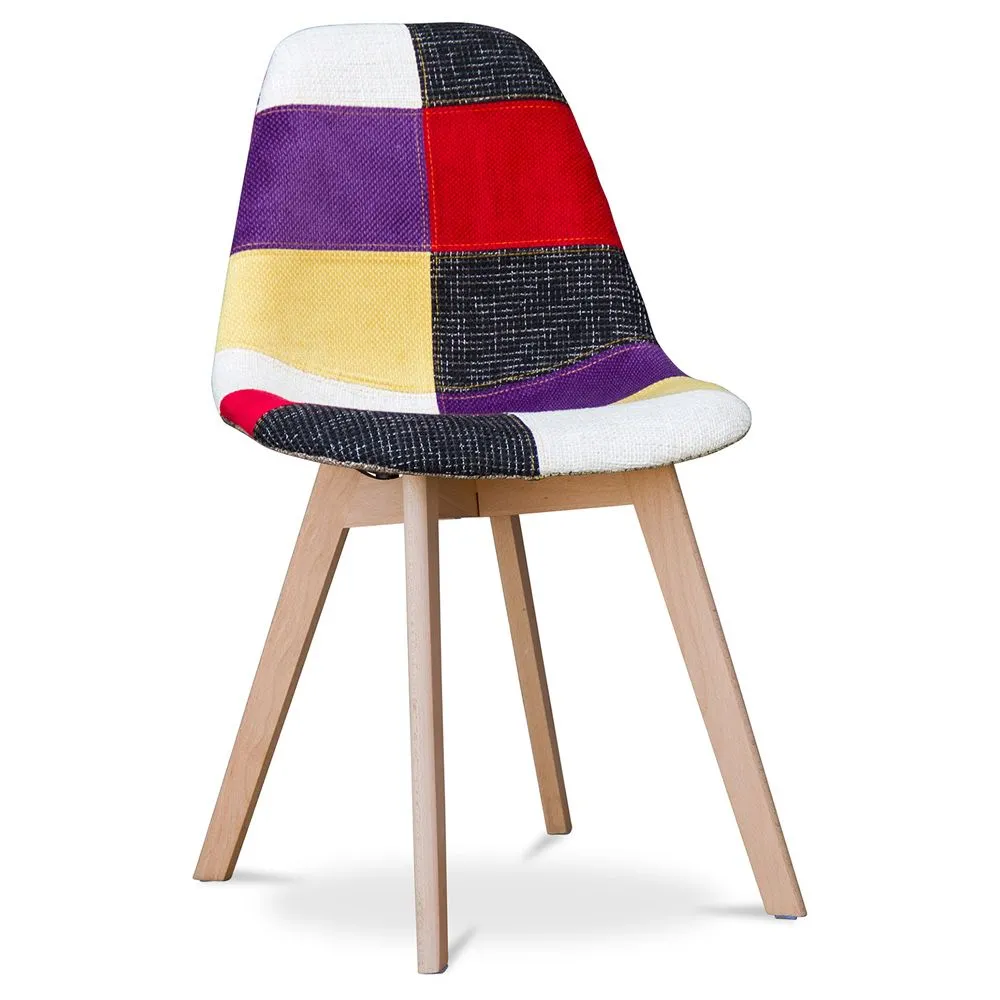Cadeira de Jantar - Estofada em Patchwork - Tessa  image 8