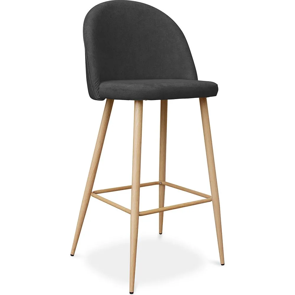 Banco estofado em tecido - Design escandinavo - 76cm - Evelyne image 8