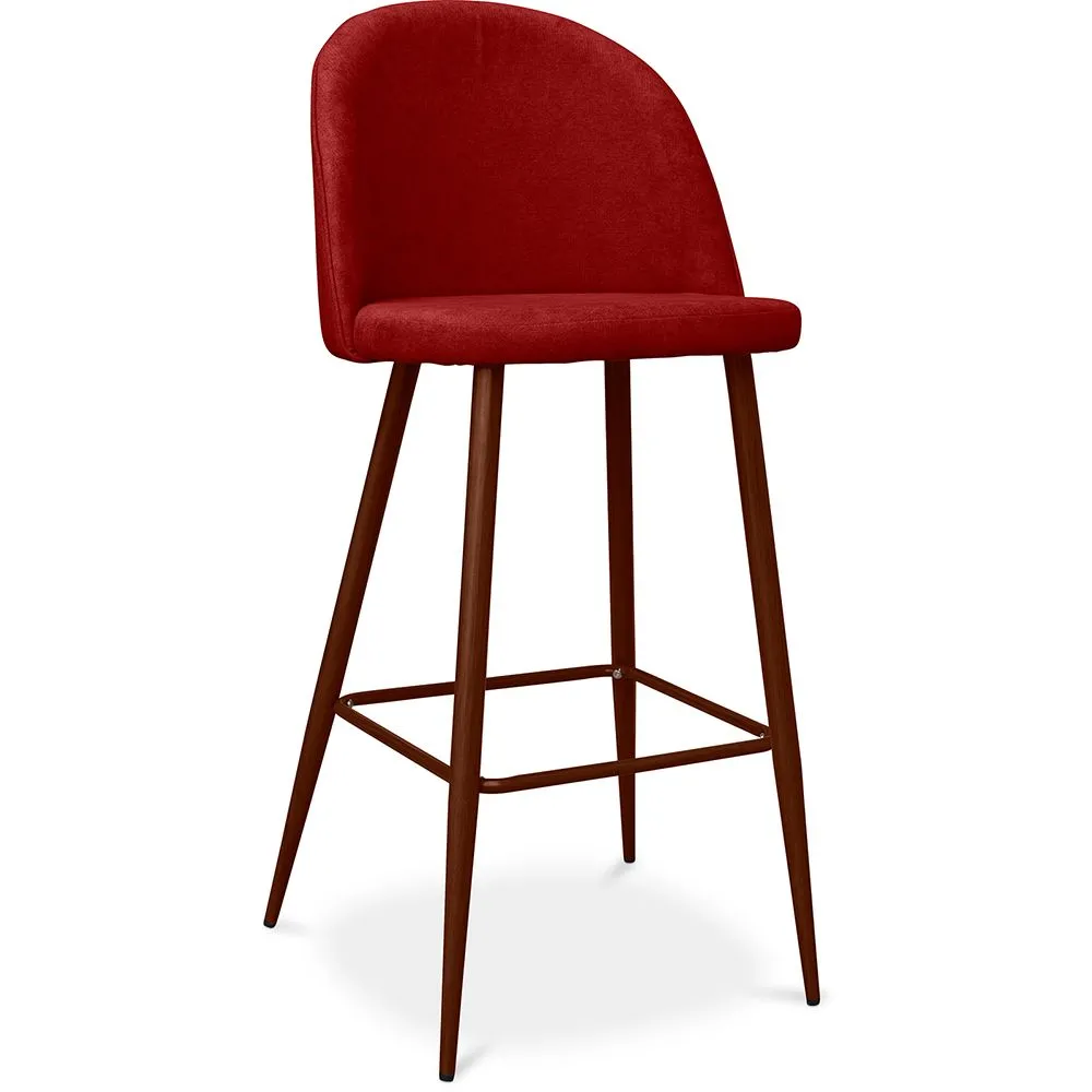 Banco estofado em tecido - Design escandinavo - 76cm - Evelyne image 8