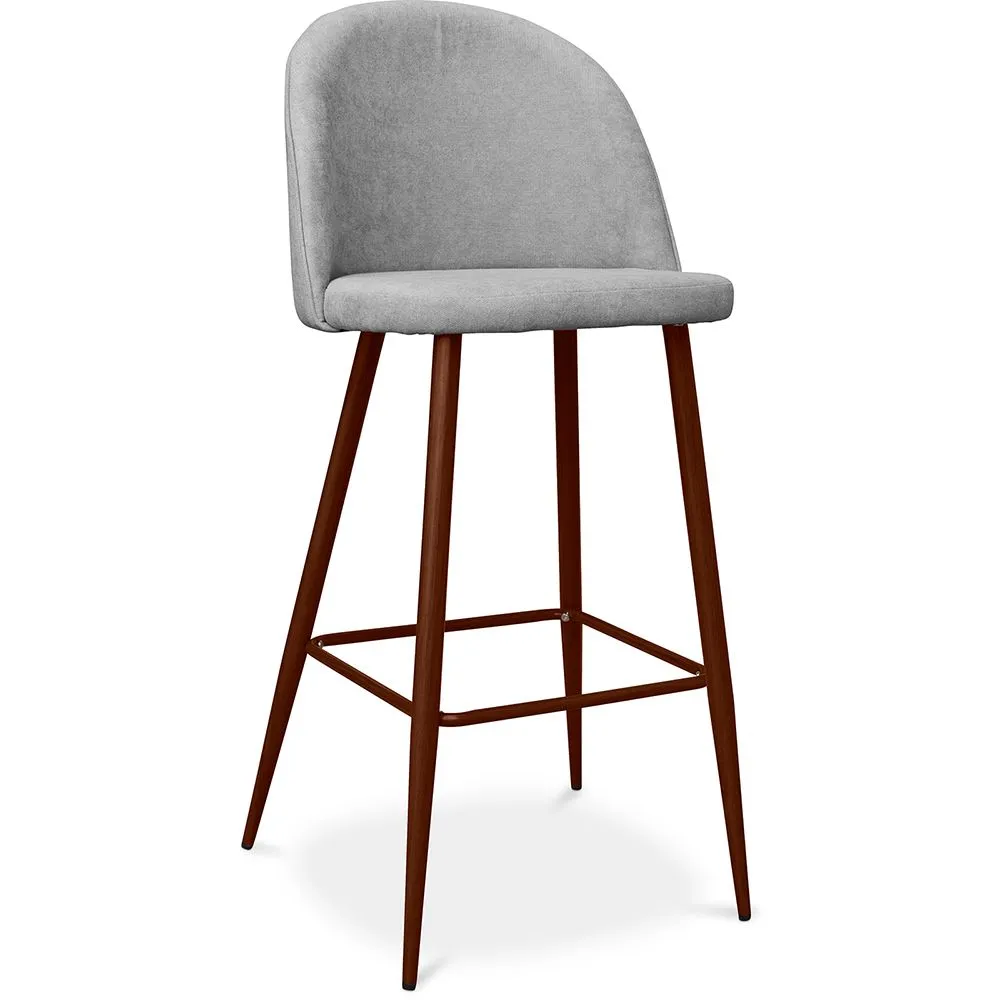 Banco estofado em tecido - Design escandinavo - 76cm - Evelyne image 8