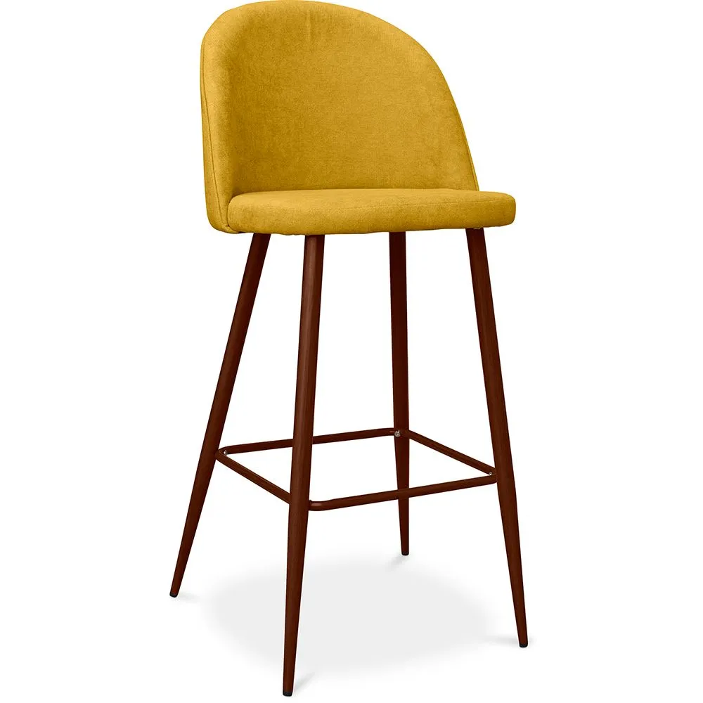 Banco estofado em tecido - Design escandinavo - 76cm - Evelyne image 8