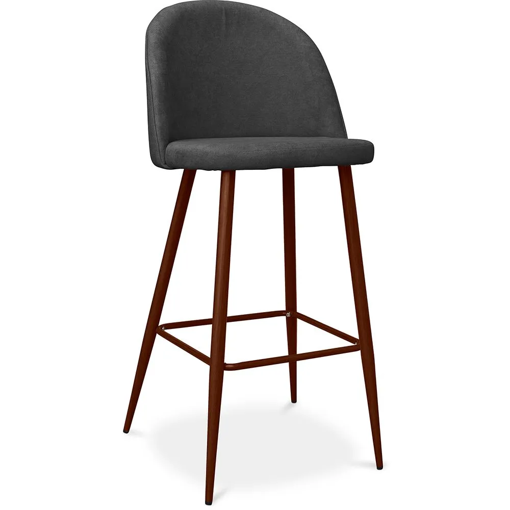 Banco estofado em tecido - Design escandinavo - 76cm - Evelyne image 8