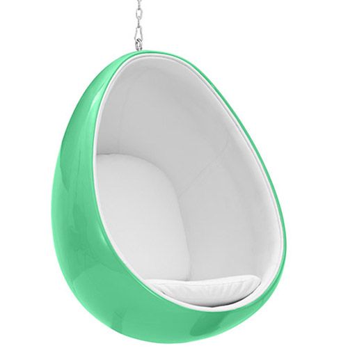 Poltrona Suspensa de Design em Forma de Ovo - Estofada em Tecido - Eny image 8