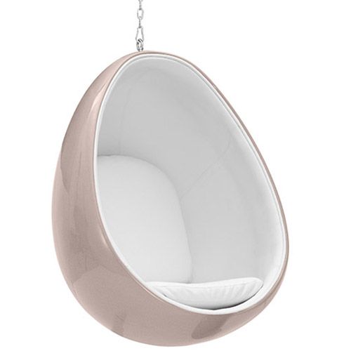 Poltrona Suspensa de Design em Forma de Ovo - Estofada em Tecido - Eny image 8