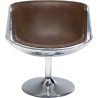 Cadeira Lounge - Cadeira de design - Couro e metal - Cognac image 7