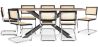 Pack Mesa de jantar em madeira de design industrial (200cm) & 8 cadeiras de jantar em rotim - Bruna image 7