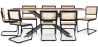 Pack Mesa de Jantar em Madeira Design Industrial (200cm) & 8 Cadeiras de Jantar em Vime - Bastral image 7